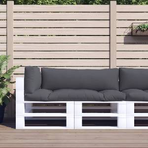 vidaXL Палетни възглавници, 3 бр, антрацит, текстил (360944)
