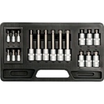 TOYA Комплект бит вложки 1/2 " + 1/4", torx, yato, 18 части (euro yt 7751)