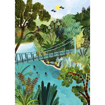 Image 1 of Pieces & Peace - Puzzle Blue Pools NZ - 500 piese