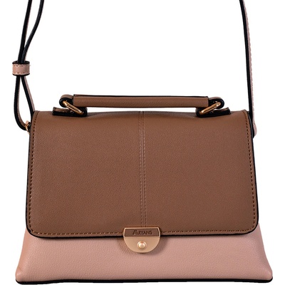 Aaryans dámská crossbody kabelka X052 hnědá/meruňková