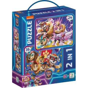 dodo Детски пъзел DoDo 2 в 1 - Пес патрул: Могъщите кученца спасяват света (200573)