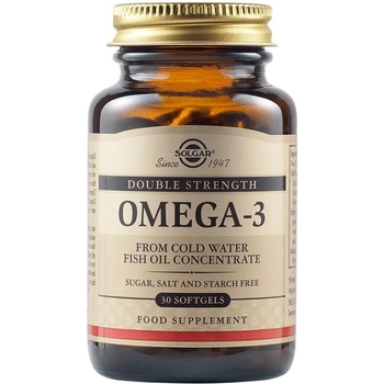 Solgar Omega-3, Double Strength, 30 меки капсули, Solgar