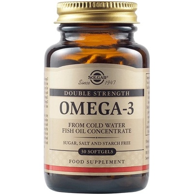 Solgar Omega-3, Double Strength, 30 меки капсули, Solgar