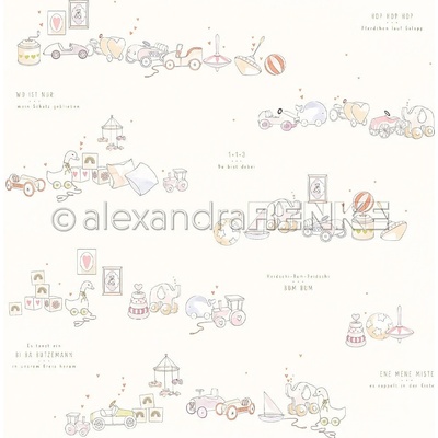 Luxusní scrapbookový papír Alexandra Renke 30 x 30 cm / Hračky
