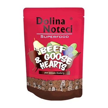 Dolina Noteci superfood говеждо месо с гъши сърца 300 г - мокра храна за кучета