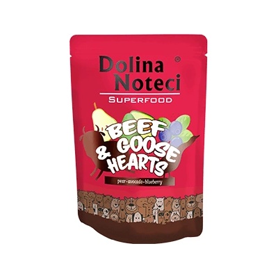 Dolina Noteci superfood говеждо месо с гъши сърца 300 г - мокра храна за кучета