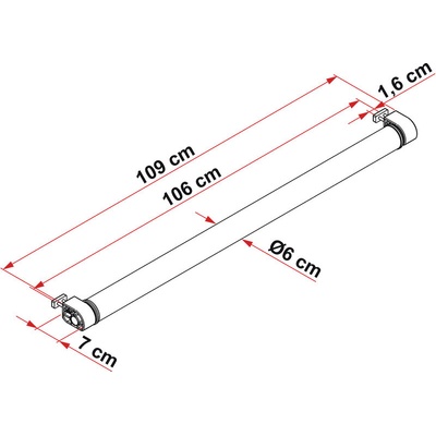 Fiamma Ролкова релса за багажник на покрива (41102)