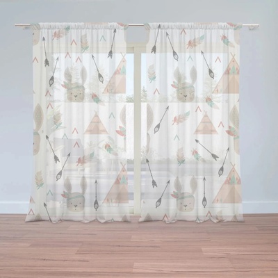 Sablio Záclony Zajace pri stane: 2ks 150x250cm