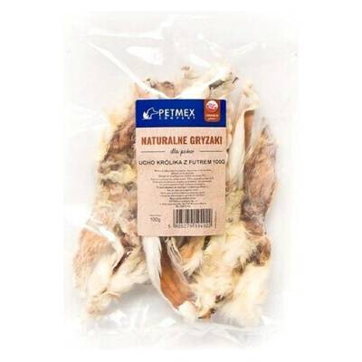 PETMEX Králičie uši s kožušinou 100 g