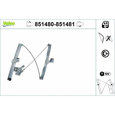 Zvedací zařízení oken VALEO 851480