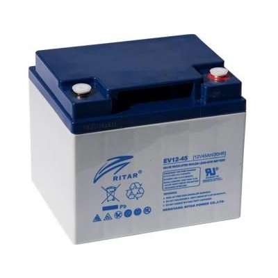 Ritar Оловна батерия RITAR, (EV12-45) AGM, 12V / 45Ah, 198/ 166/ 169 mm (RITAR-EV12-45)