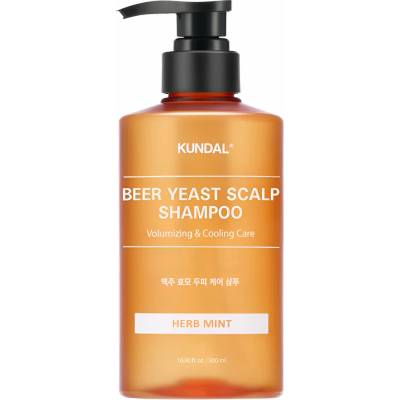 KUNDAL Beer Yeast Hair Loss Relief Shampoo stimulující a osvěžující šampon proti vypadávání vlasů s vůní Herb Mint 500 ml