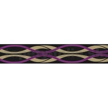 IMPOL TRADE Vliesová bordúra fialové vlnky 1248 5 m x 9 cm