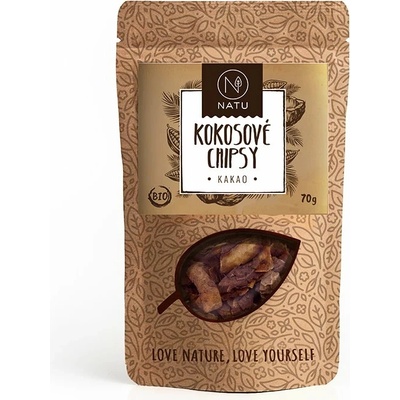 NATU Kokosové chipsy BIO kakao 70 g