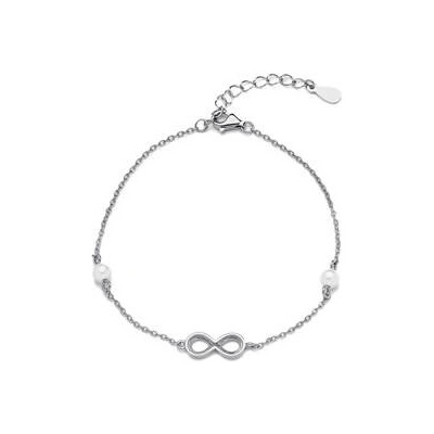 Nubis stříbrný s perličkami a nekonečnem NB-1105