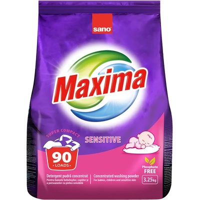 Sano прах за пране, Sensitive, 3.25кг, 90 пранета