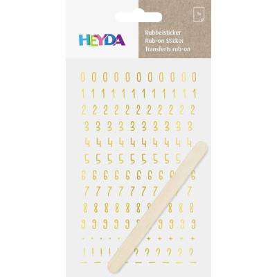 HEYDA Propisoty 10x19 cm - čísla zlatÁ