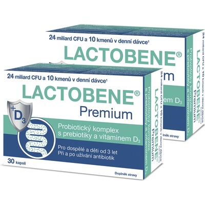 Lactobene Premium probiotika s vitaminem D3 30 kapslí
