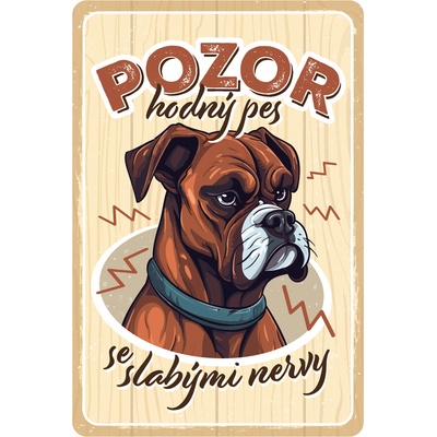 Postershop Plechová cedule: Pozor hodný pes - 20x30 cm