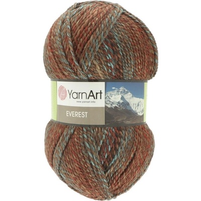 YarnArt Everest 7046 hnědá modrá