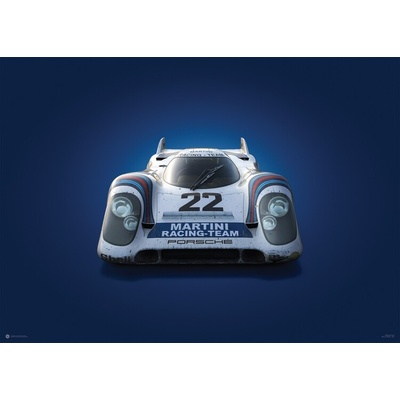 Umělecký tisk Porsche 917 - Martini - 24 Hours of Le Mans - 1971, Automobilist, 70 × 50 cm