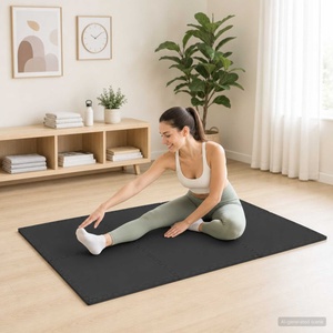 vidaXL Мокети 50 бр. Черно 18 м2 EVA Пяна (42040741)