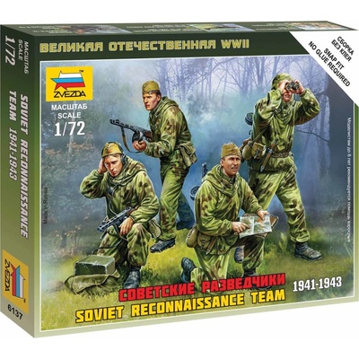 ZVEZDA Wargames WWII figurky 6137 Soviet Reconnaissance Team 1:72