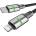 AVAX CB637 STEELY LED 3m 27W USB-C - Lightning черен оплетен кабел за бързо зареждане AVAX_CB637 (AVAX_CB637)