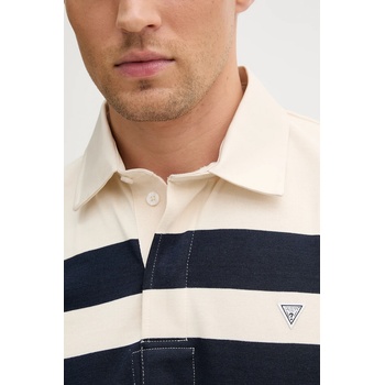 Guess Памучна тениска с яка Guess MARINA в бежово с десен M5YP25 K0241 (M5YP25.K0241)