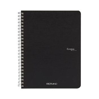 Fedrigoni Тетрадка Ecoqua, A4, картонена корица, със спирала, 70 листа, черна (19290209)