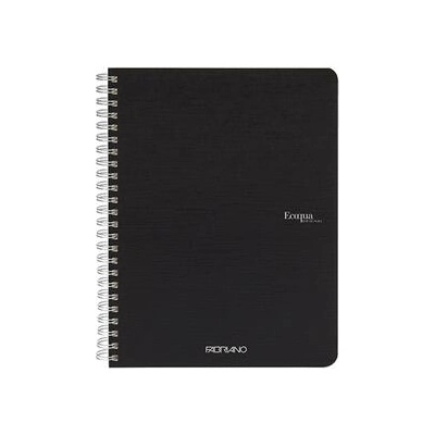 Fedrigoni Тетрадка Ecoqua, A4, картонена корица, със спирала, 70 листа, черна (19290209)