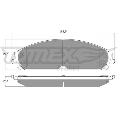 Sada brzdových platničiek kotúčovej brzdy TOMEX Brakes TX 19-20