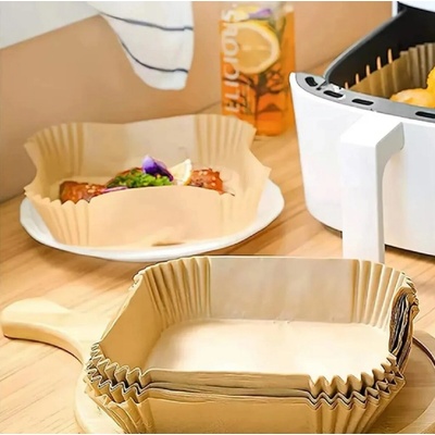 Deminas | Papierové tácky do teplovzdušnej fritézy 100 ks – papier do Air Fryer