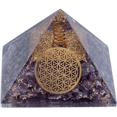 Milujeme Kameny Orgonit - ametyst - pyramida - květ života