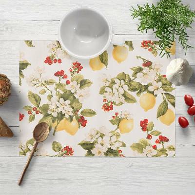 Biante bavlna prostírání Sandra SA-777 Citrony a šípky na bílém 35x45 cm