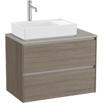 Roca Шкаф за умивалник, Ona 800 dark elm, с две чекмеджета, ляв, без умивалник (A857631511)