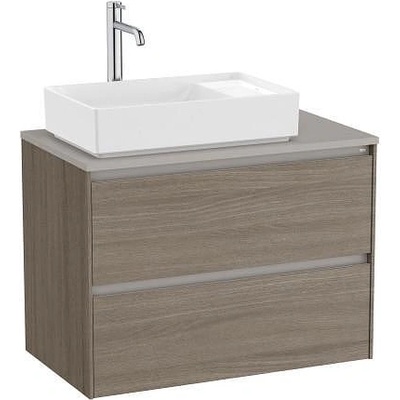 Roca Шкаф за умивалник, Ona 800 dark elm, с две чекмеджета, ляв, без умивалник (A857631511)