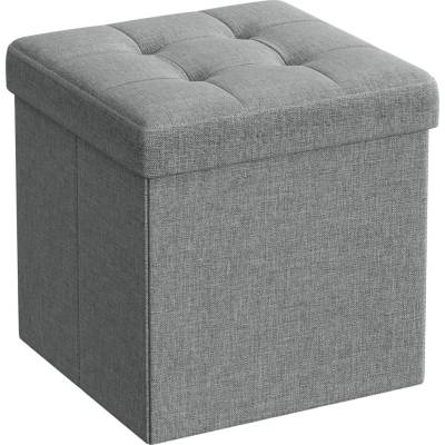 Textilomanie Taburet s úložným prostorem OTTOMAN 30x30 cm, šedý