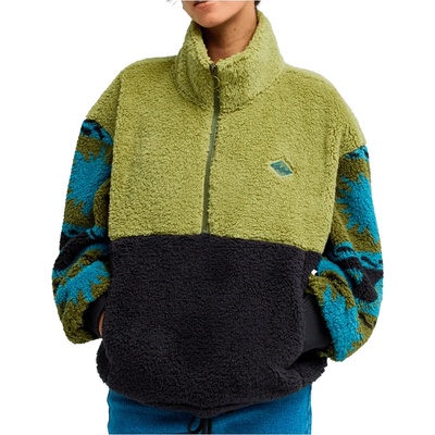 Billabong Дамски поларен пуловер Billabong Women's Time Off Fleece jumper - Cedar Green (105-6251-0412)