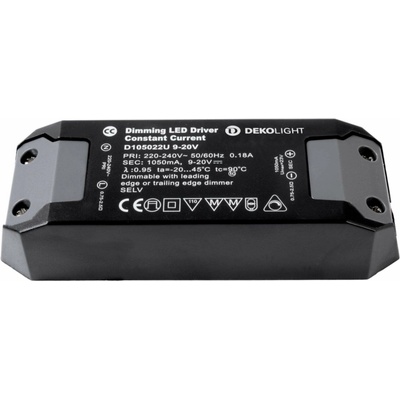 Dekolight KapegoLED napájení D105022U konstantní proud 1050 mA IP20 stmívatelné 9-20V DC 22,00 W 872647
