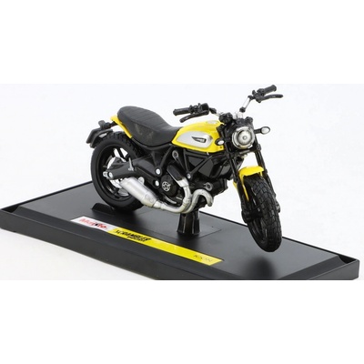 Miasto motorka na stojánku se zn. DUCATI Ducati Scrambler ICON žlutá 1:18