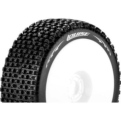 LOUISE RC Гуми бъги Louise RC B-PIRATE 1-8 Buggy Tire Set Mounted Soft White Wheels Hex 17mm LOUT3126SW (LOUT3126SW)