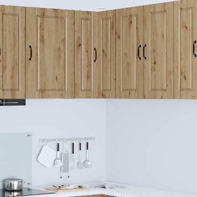 vidaXL Стенно ъглово шкафче PORTO Дъб 57 x 57 x 80 см Инженерно дърво (885434)
