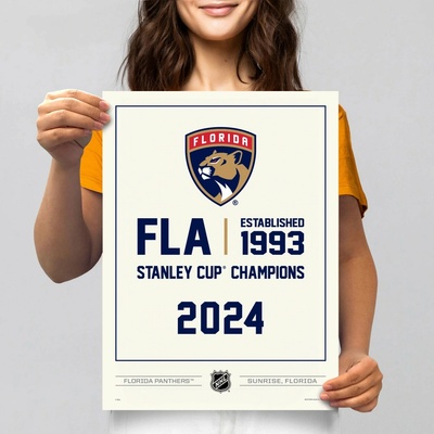 Mustang Plagát Florida Panthers NHL Stanley Cup Champions Team Empire 12" x 16"