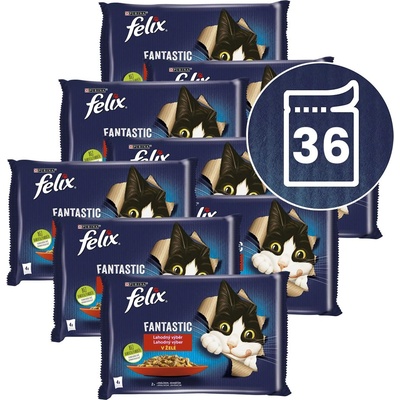 FELIX Капсули FELIX Fantastic с заек и агнешко в желе 36 x 85 г
