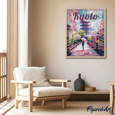 Figured ART Malování podle čísel VINTAGE KJÓTO na rámu 40 x 50 cm