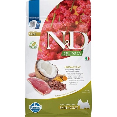 N&D Quinoa DOG Skin & Coat Venison & Coconut Mini 0,8 kg