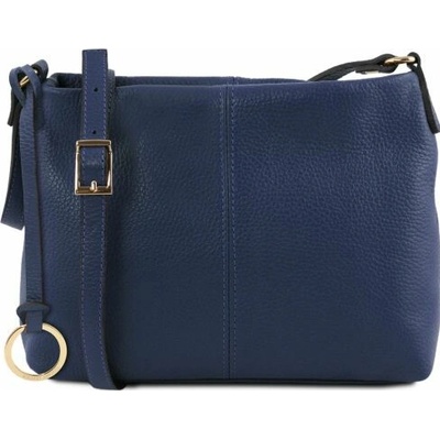 Tuscany Leather Mäkká kožená taška cez rameno TL Bag Tmavomodrá