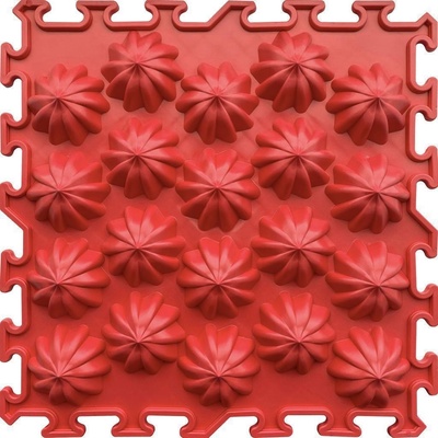 OrtoNature Masážní ortopedická podložka Slunečníky měkká Světle červená