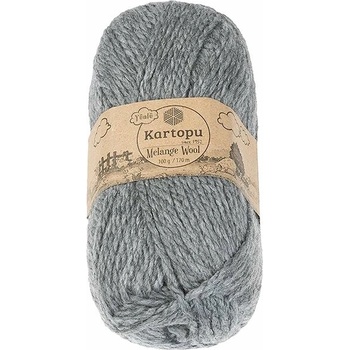 BELLATEX Melange Wool 100 g – 1002 sivá